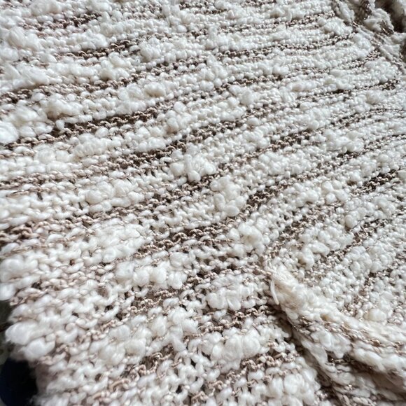 Moth Metallic Cardigan Size Medium Striped Open Front Hooded Long Sleeve Pockets - Picture 4 of 9